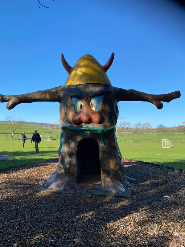 The Millennium Playing Field, Playground tree man slide front