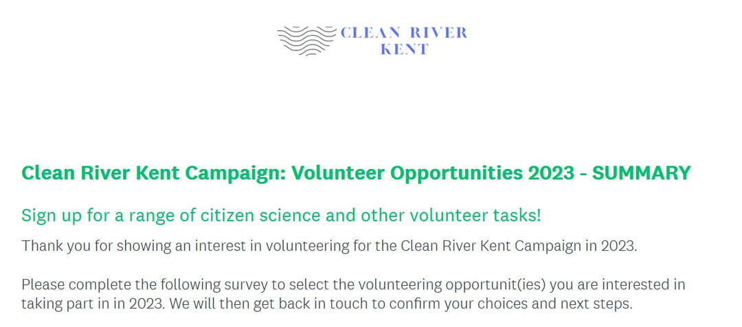 Clean River Kent Campaign volunteer opportunities