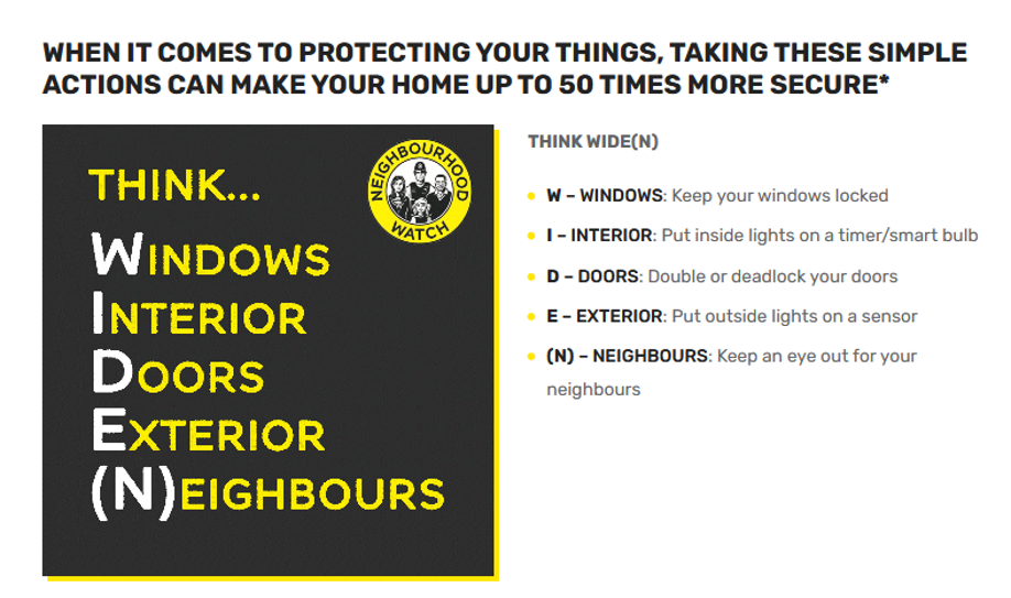 Crime Prevention WIDEN scheme